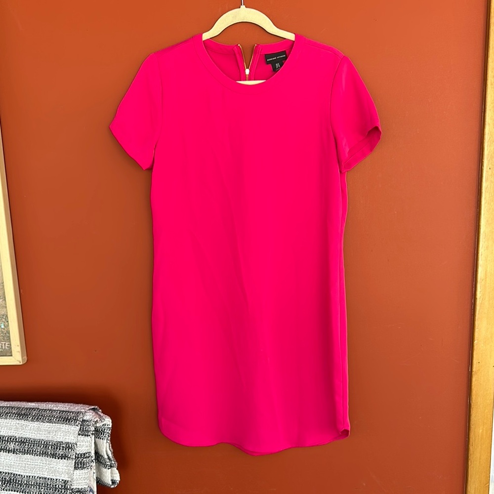 Vibrant Pink Short Sleeve Dress